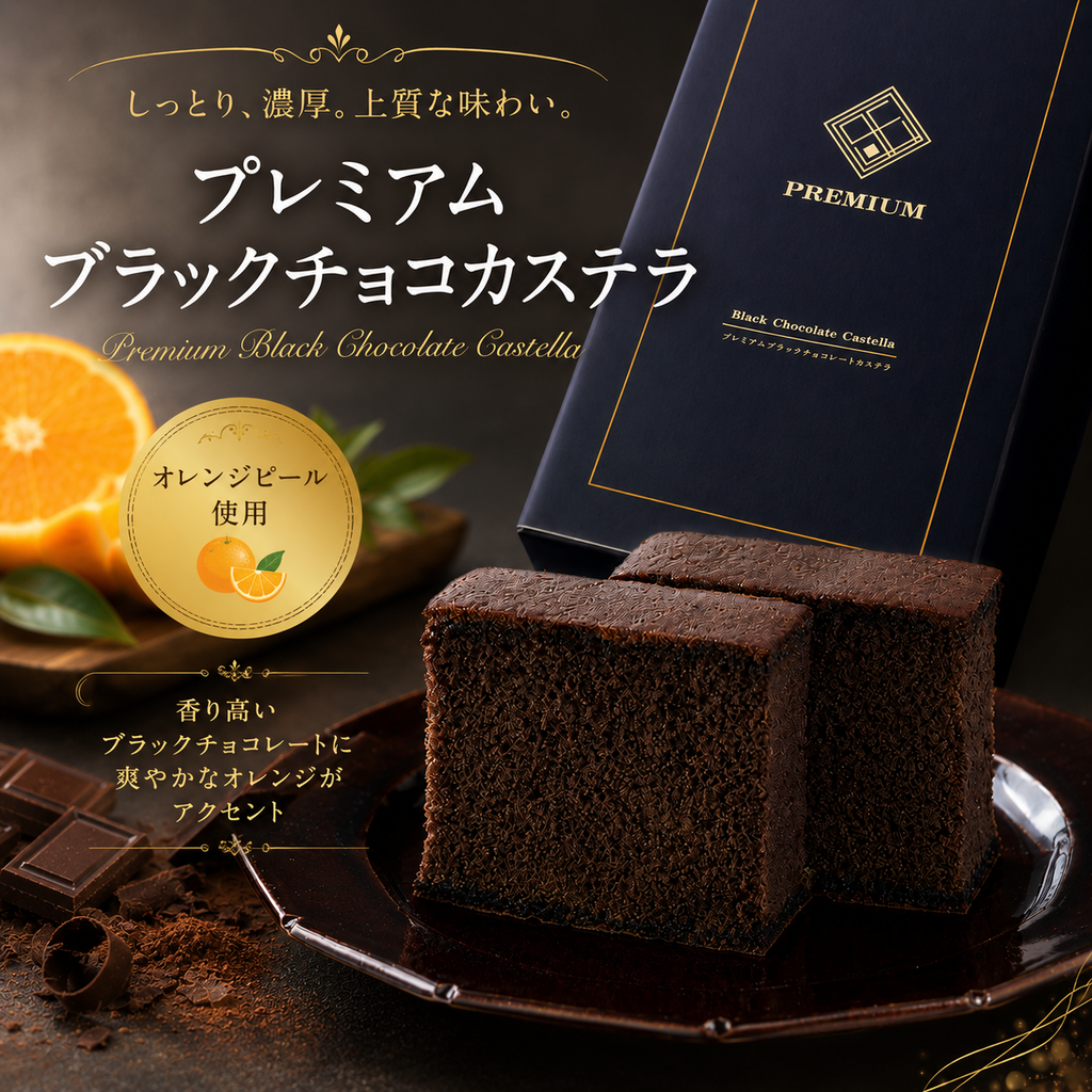 プレミアムブラックチョコカステラ